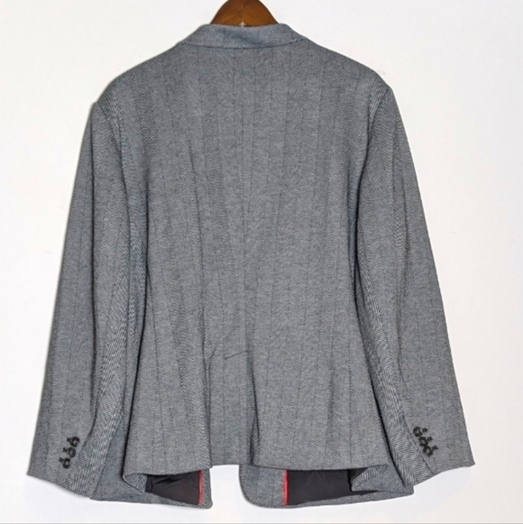 Talbots Aberdeen Herringbone Knit Blazer Jacket Cotton Blend One Button‎ 22 - Picture 8 of 8